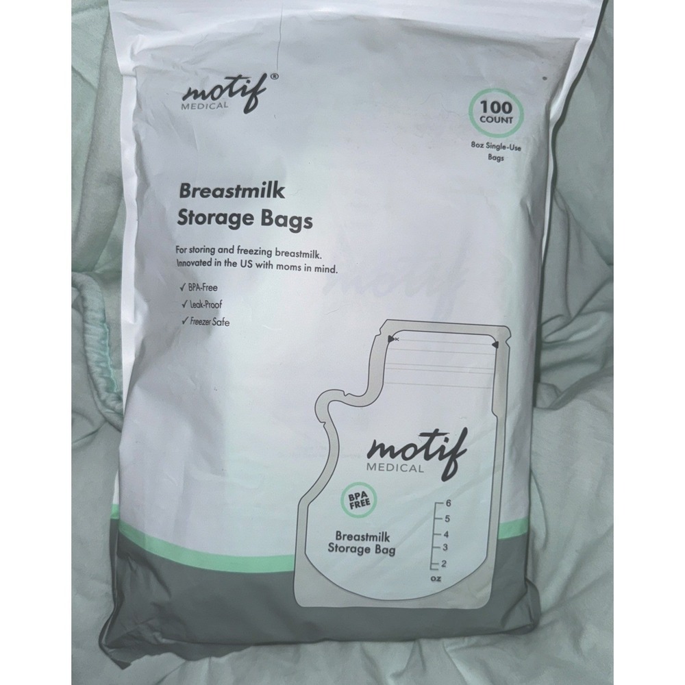 Motif Medical Breast Milk Storage Bags 8oz Single Use Bags 100 count x4 BPA-Free